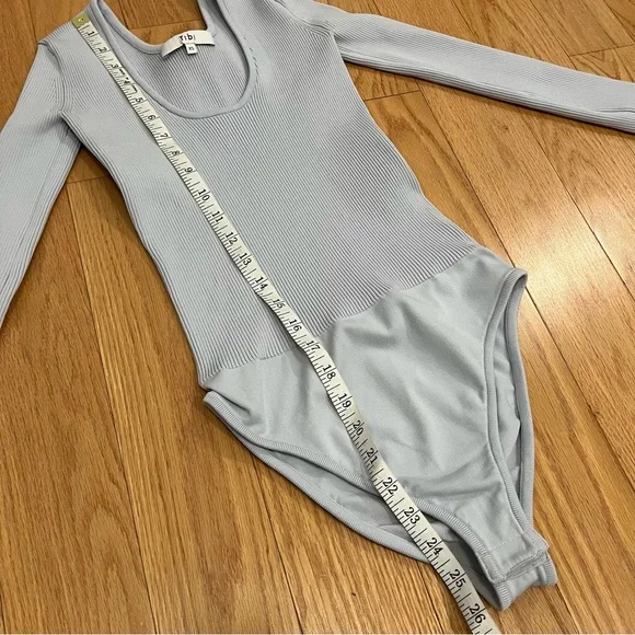 Tibi Tech Rib Bodysuit Light Blue - Picture 12 of 16